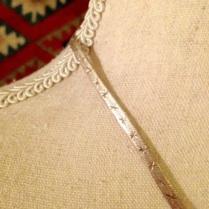 Italian Herringbone Sterling Silver Chain Necklace